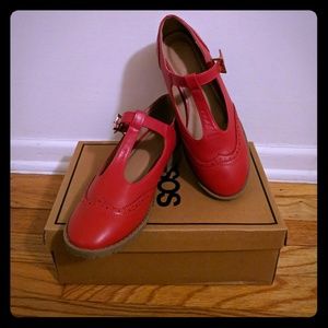 ASOS Shoes - ASOS Chunky Red Mary Janes ASOS Shoes - ASOS Chunky Red Mary Janes
